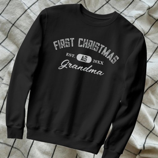 ベビー発表初めてのクリスマスを祖母として スウェットシャツ
