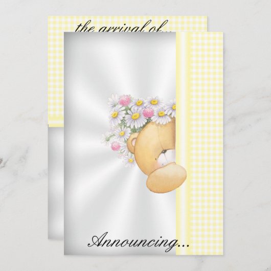 ベビー発表招待状 招待状 (正面/裏面)