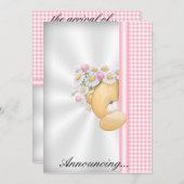 ベビー発表招待状 招待状 (正面/裏面)
