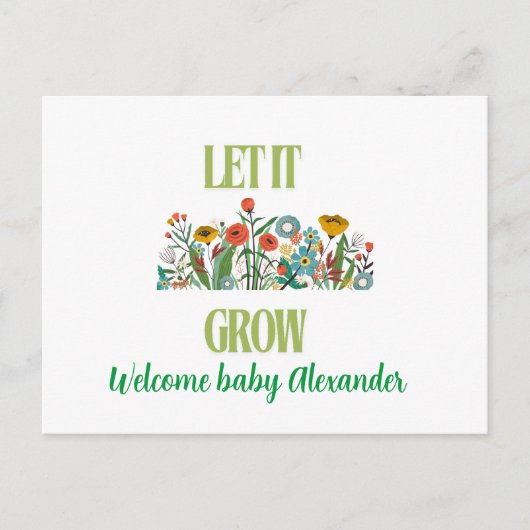 ベビー発表葉書 ポストカード (正面)