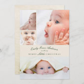 ベビー発表5コラージリッメリートクリスマス シーズンカード (正面/裏面)
