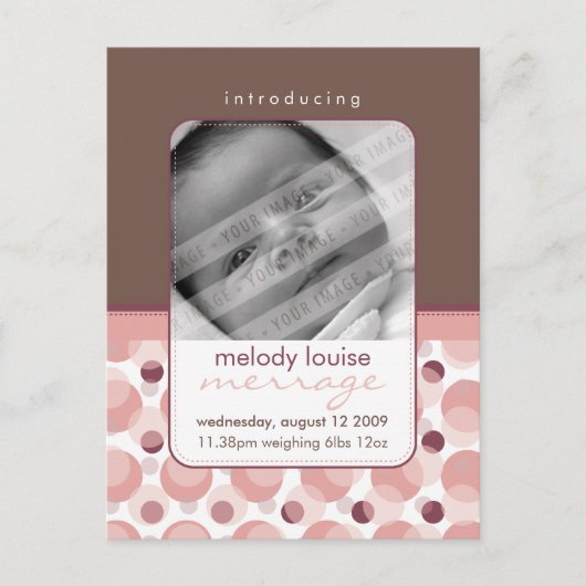 ベビー発表::こんにちはベビー3 案内ポストカード (正面)