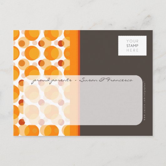 ベビー発表::こんにちはベビー5 案内ポストカード (裏面)