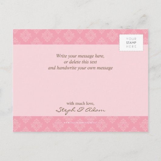 ベビー発表::エレガントなフレーム6 案内ポストカード (裏面)