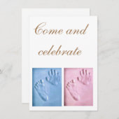 ベビー発表 フラット ホリデー カード (正面/裏面)