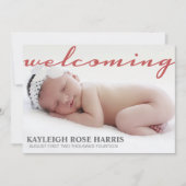 ベビー発表 |ベビーパーソナライズされた発表 案内状 (正面)