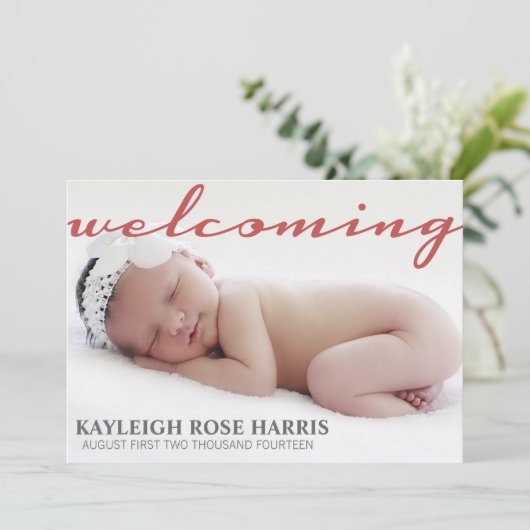 ベビー発表 |ベビーパーソナライズされた発表 案内状 (スタンド正面)