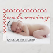 ベビー発表 |ベビーパーソナライズされた発表 案内状 (正面/裏面)