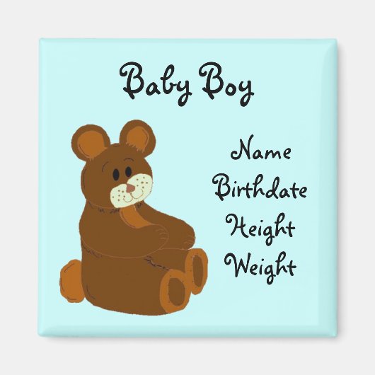 ベビー発表 マグネット (正面)