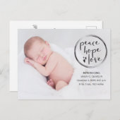 ベビー発表、初めてのクリスマス、写真 ポストカード (正面/裏面)