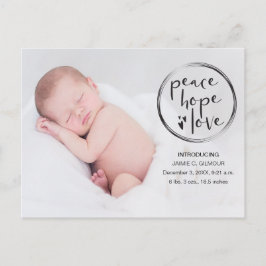 ベビー発表、初めてのクリスマス、写真 ポストカード