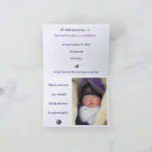 ベビー発表：地球への歓迎 案内状 (内部)