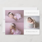 ベビー発表 招待状 (裏面)