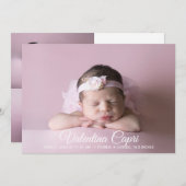 ベビー発表 招待状 (正面/裏面)