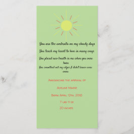 ベビー発表 案内状