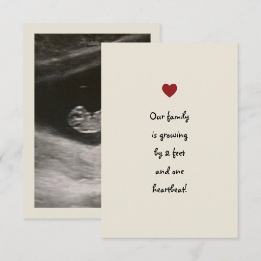 ベビー発表 案内状 (正面/裏面)