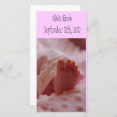 ベビー発表。赤ちゃんシャワー 案内状 (正面/裏面)