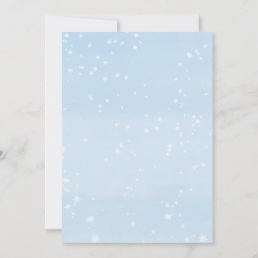 ベビー白い青い男の子のシャワーの外の冷たいモダン 招待状 (裏面)
