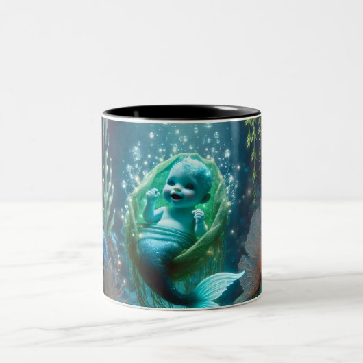 ベビー白熱［赤熱］光を放つのメルキッド ツートーンマグカップ (中央)