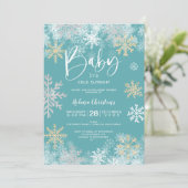 ベビー白金ゴールド銀色の外は寒い 招待状 (スタンド正面)