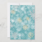 ベビー白金ゴールド銀色の外は寒い 招待状 (裏面)