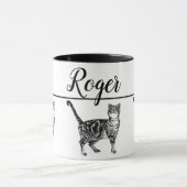 ベビー白黒タビーキャットアトお洒落ルマグ マグカップ (中央)