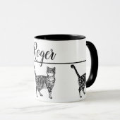 ベビー白黒タビーキャットアトお洒落ルマグ マグカップ (正面右)