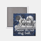ベビー眠る曇り夜のフロントドアマグネット マグネット (正面/裏面)