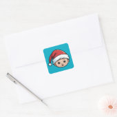 ベビー着用サンタハット スクエアシール (封筒)