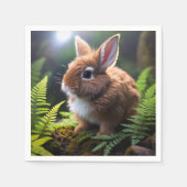 ベビー矮星のバニー・ウサギ スタンダードカクテルナプキン (正面)