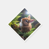 ベビー矮星のバニー・ウサギ スタンダードカクテルナプキン (角)