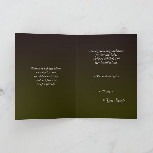 ベビー祝い カード (内部)