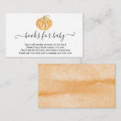 ベビー秋オレンジ囲いカード用かぼちゃの本 エンクロージャーカード (正面/裏面)