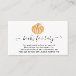 ベビー秋オレンジ囲いカード用かぼちゃの本 エンクロージャーカード