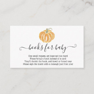 ベビー秋オレンジ囲いカード用かぼちゃの本 エンクロージャーカード