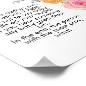 ベビー秋カボチャのバーガンディーピンクのフローラ ポスター (角)