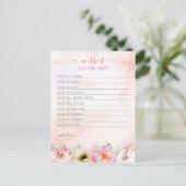 ベビー秋カボチャ女の子の赤ちゃんシャワーの願い ポストカード (スタンド正面)