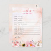 ベビー秋カボチャ女の子の赤ちゃんシャワーの願い ポストカード (正面/裏面)