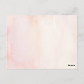 ベビー秋カボチャ女の子の赤ちゃんシャワーの願い ポストカード (裏面)