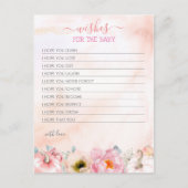 ベビー秋カボチャ女の子の赤ちゃんシャワーの願い ポストカード (正面)