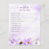 ベビー秋カボチャ女の子の赤ちゃんシャワーの願い ポストカード (正面)