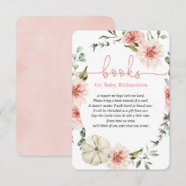 ベビー秋カボチャ緑ベビーシャワー用の本E エンクロージャーカード