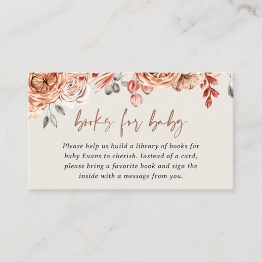 ベビー秋シャワーエンクロージャカード用ブック エンクロージャーカード (正面)