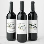 ベビー秋ムーンハロウィンベビーシャワー用バティ ワインラベル (ボトル)