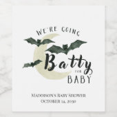 ベビー秋ムーンハロウィンベビーシャワー用バティ ワインラベル (シングルラベル)