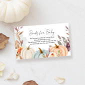 ベビー秋リトルカボチャ赤ちゃんシャワーのための本 エンクロージャーカード