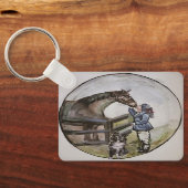 ベビー競走馬のマーレの物語本のイラストレーション キーホルダー (裏面)