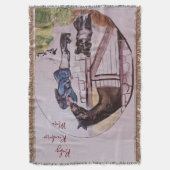 ベビー競走馬のマーレの物語本のイラストレーション スローブランケット (正面縦)