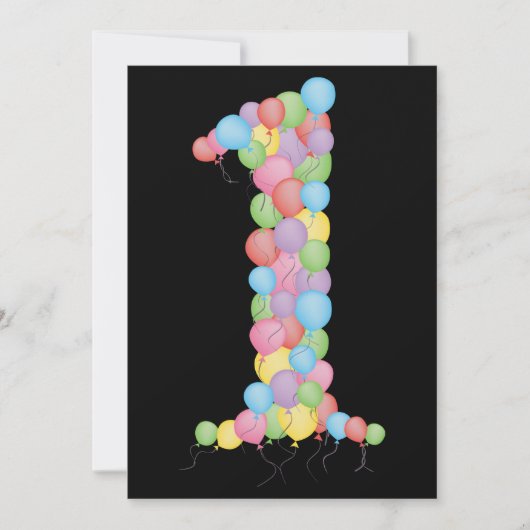 ベビー第1の誕生日パーティーカスタム招待状招待状 招待状 (正面)