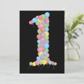 ベビー第1の誕生日パーティーカスタム招待状招待状 招待状 (スタンド正面)